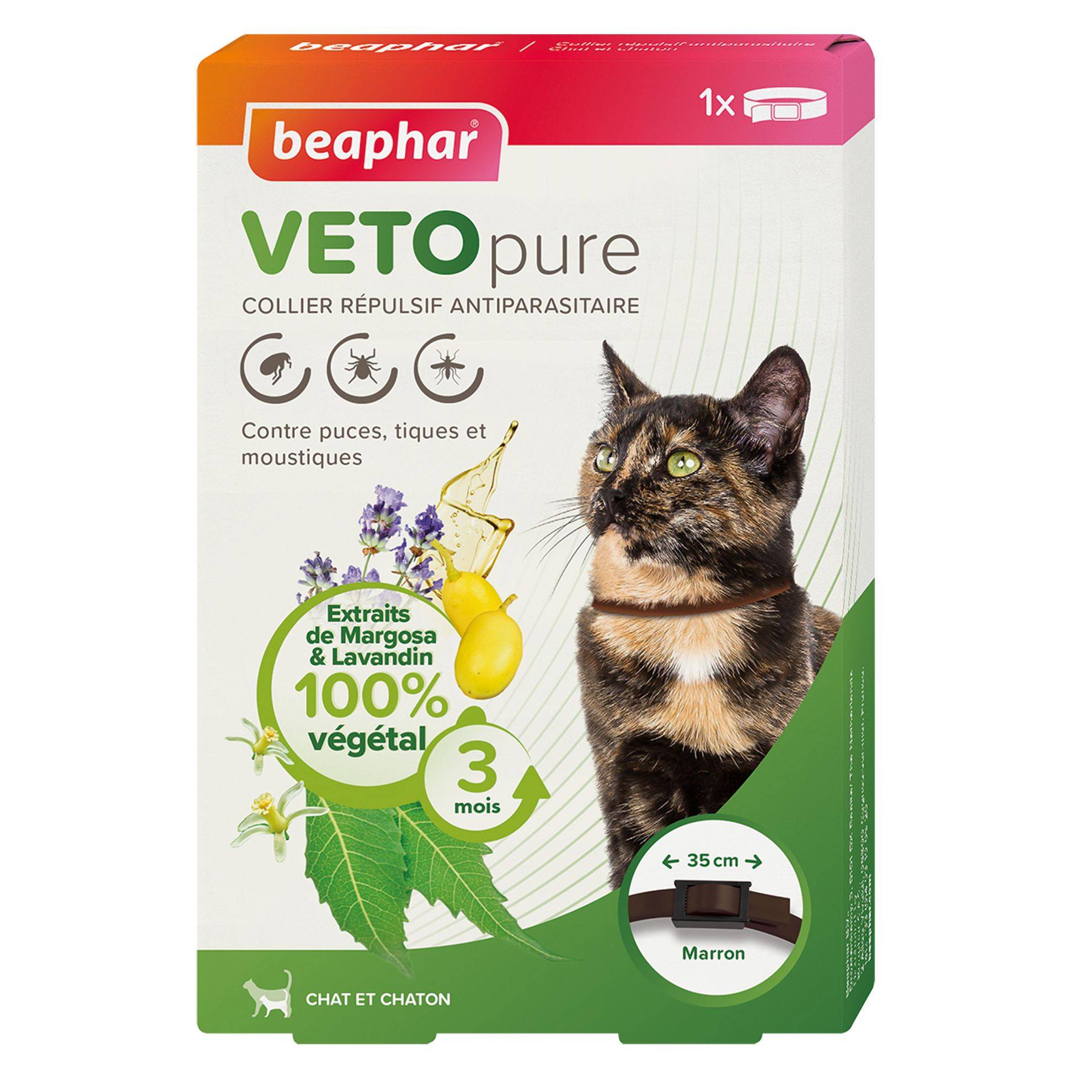 Collier insectifuge chat et chaton VETOpure : Marron BEAPHAR