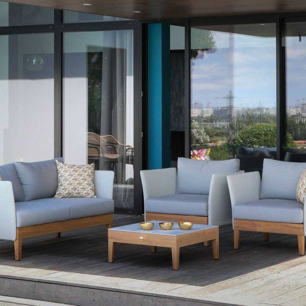 Fauteuil de jardin en aluminium et tissu Welcome - Image 2