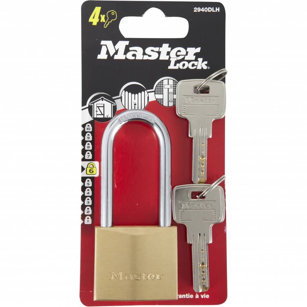 Master Lock - Cadenas à clé MASTERLOCK laiton, l.40 mm - Image 4