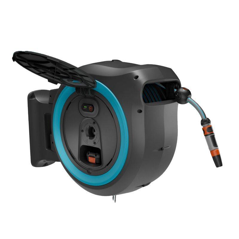 Gardena - Dévidoir automatique mural PowerRoll XXL - 18V - GARDENA - Kit prêt à l'emploi avec batterie P4A - 18645-20 - Image 2