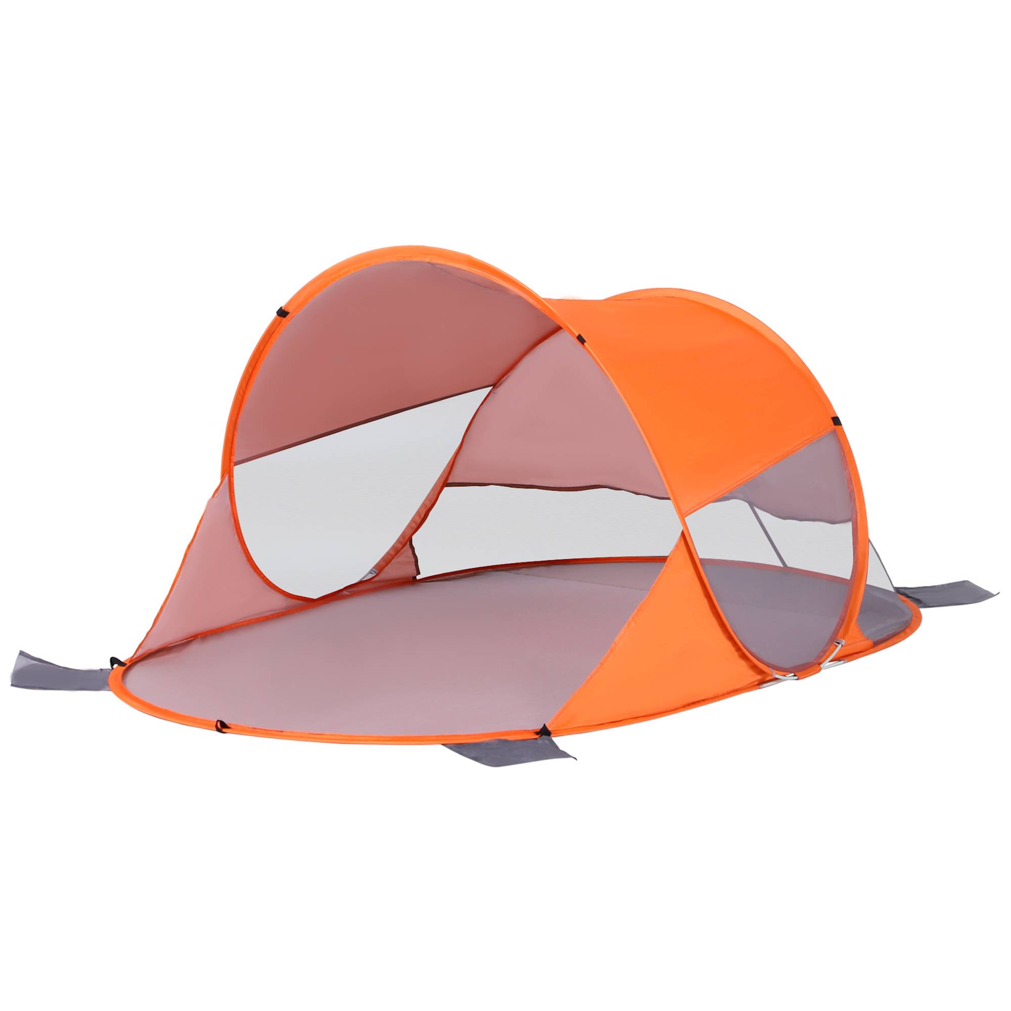Tente de plage pop-up polyester orange 200 x 120 x 90 cm - PANGIVO - Image 2