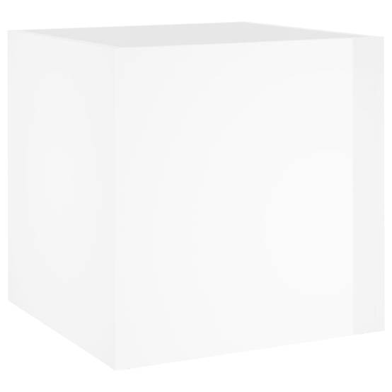 PANGIVO - Jardinière bois d'ingénierie blanc brillant 40 x 40 x 40 cm - PANGIVO - Image 2
