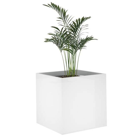 PANGIVO - Jardinière bois d'ingénierie blanc brillant 40 x 40 x 40 cm - PANGIVO - Image 4