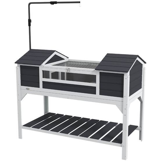 Enclos pour tortue bois gris 122 x 56.5 x 93 cm - PANGIVO - Image 2