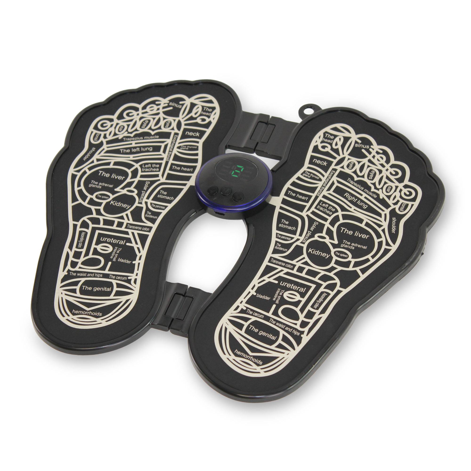 Fishtec - Tapis de Massage des Pieds FISHTEC EMS Électrostimulation Acupression Rechargeable USB avec Télécommande sans Fil Écran LCD 8 Modes 19 Niveaux - Image 1