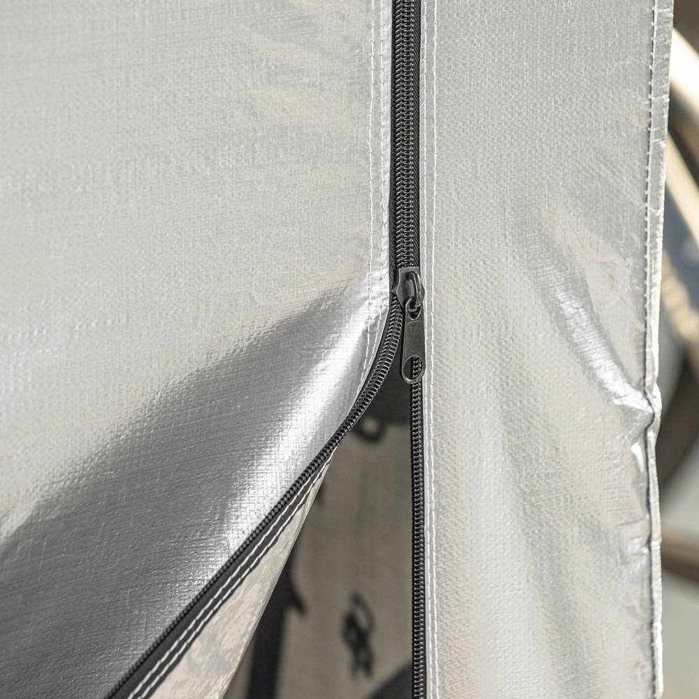 Abri de Jardin Abri de Vélo Argent L.219 x l.159 x H.165 cm SoBuy - Image 6