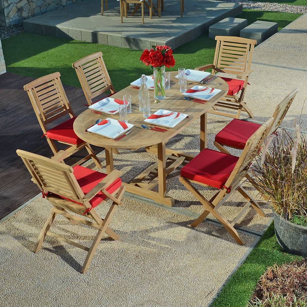 Teck'Attitude - Salon de jardin teck massif Hermel, 6 places - TECK'Attitude - Image 2
