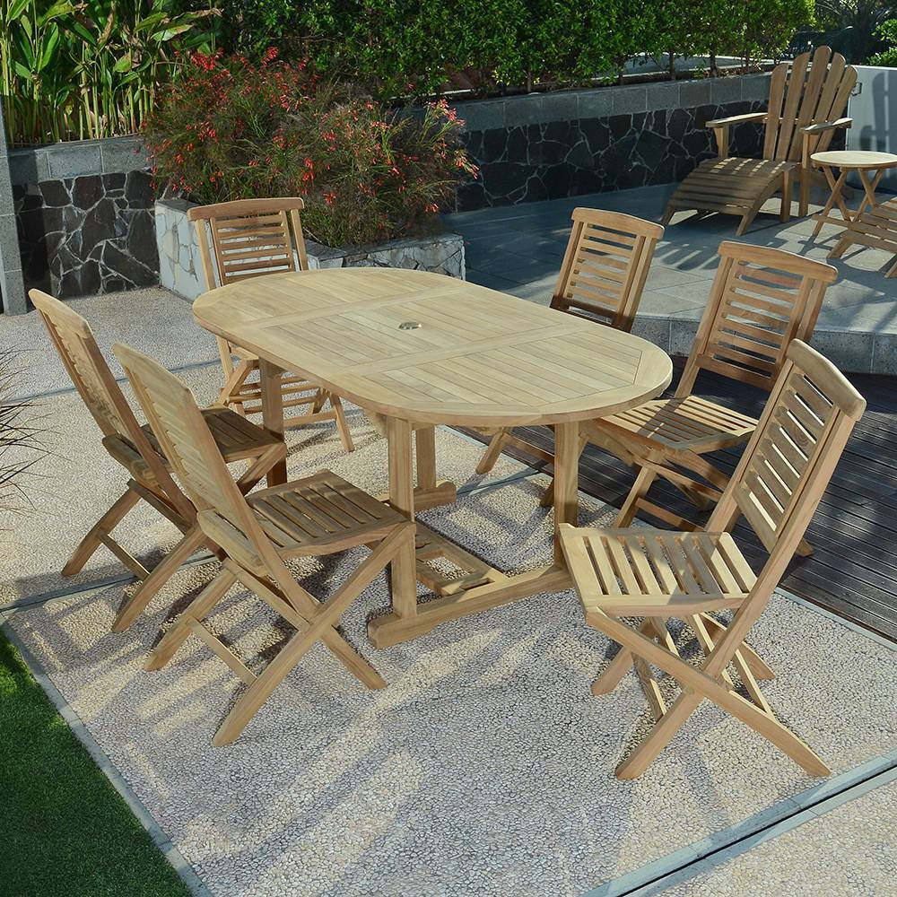 Teck'Attitude - Salon de jardin teck massif Hermel, 6 places - TECK'Attitude - Image 4