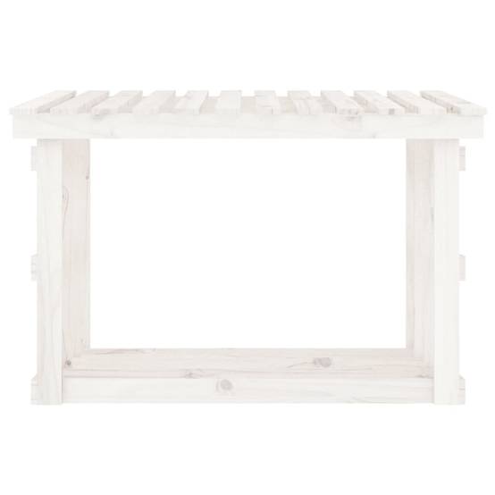 Abri Bûches en Bois de Pin Blanc Rangement Extérieur pour Cheminée 108x65x77cm - ComfortXL Outdoor Living - Image 5