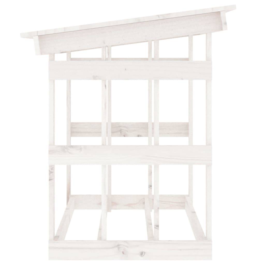 Abri Bûches en Bois de Pin Blanc Rangement Extérieur pour Cheminée 108x65x77cm - ComfortXL Outdoor Living - Image 6