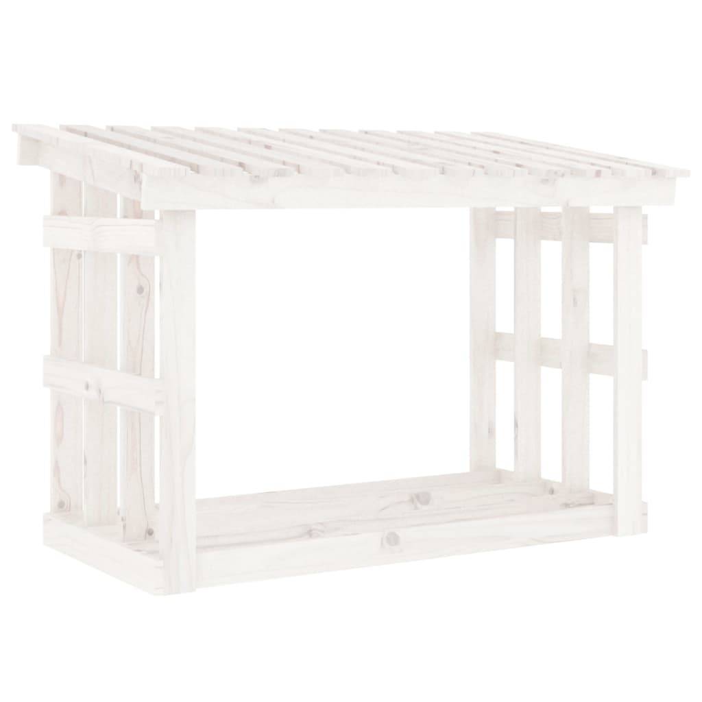 Abri Bûches en Bois de Pin Blanc Rangement Extérieur pour Cheminée 108x65x77cm - ComfortXL Outdoor Living - Image 2