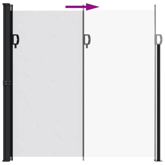 Store Banne - Auvent latéral rétractable blanc 200x600 cm - MEUBLE PRO - Image 5