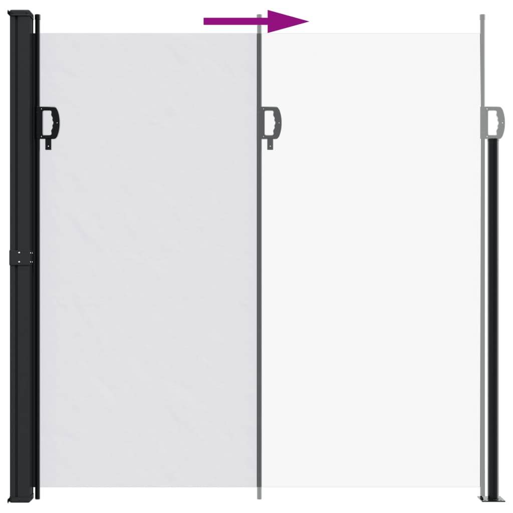 Store Banne - Auvent latéral rétractable blanc 200x600 cm - MEUBLE PRO - Image 5