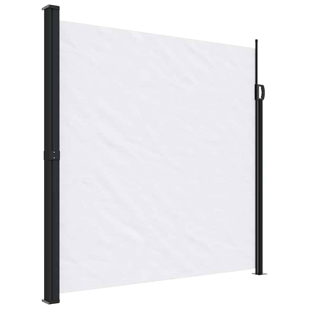 Store Banne - Auvent latéral rétractable blanc 200x600 cm - MEUBLE PRO - Image 1