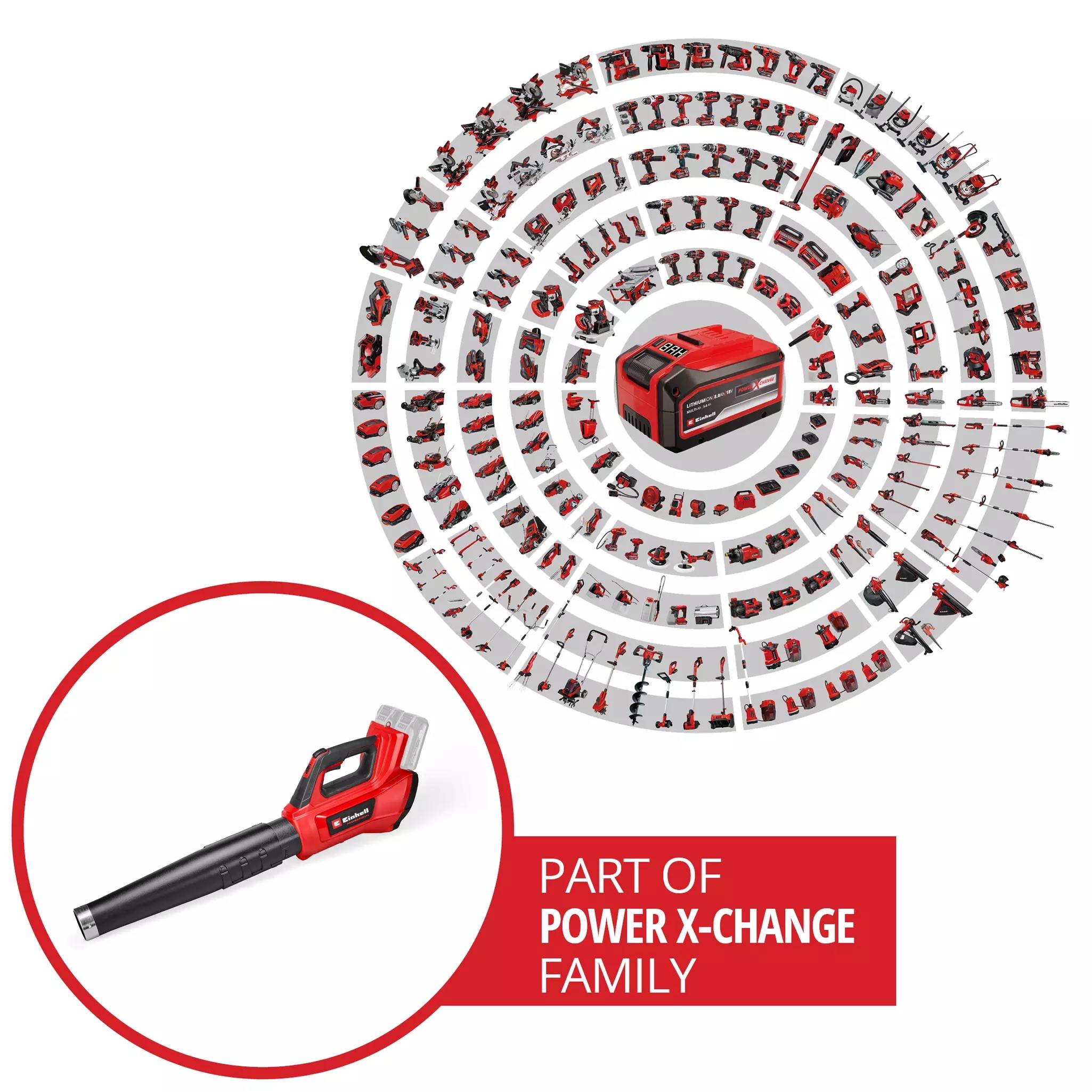 Einhell - Souffleur de feuilles sans fil – GP-LB 36/230 Li E BL-Solo – 36 V – 230 km/h – Débit 890 m³/h – Tube ajustable Einhell - Image 2