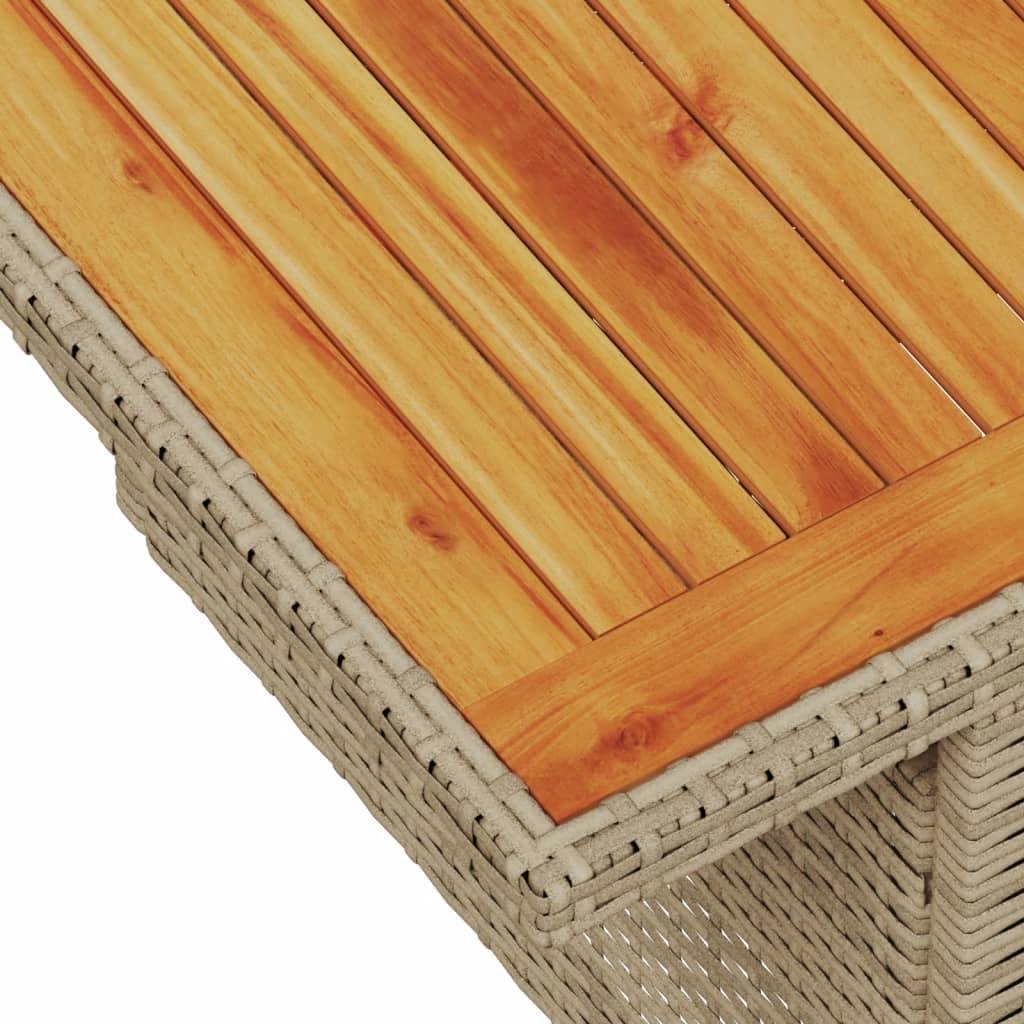 ComfortXL - Table de Jardin Relevable Beige avec Plateau en Bois d'Acacia Massif, Hauteur Réglable – ComfortXL Outdoor Living - Image 10