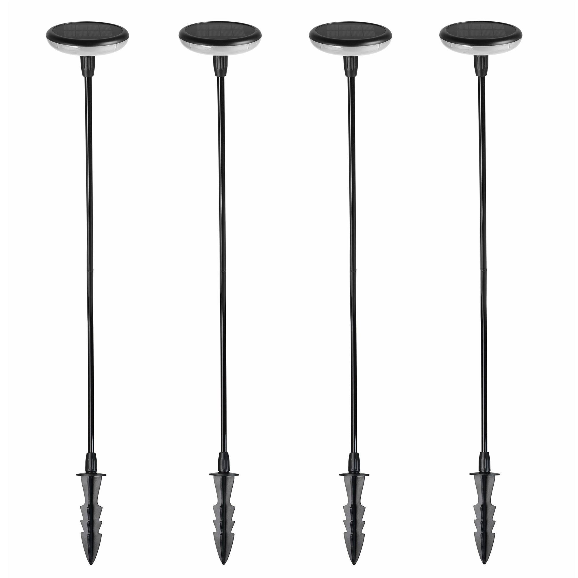 Lumisky - Lot de 4 balises solaires à piquer LUCENTY Noir Plastique H76CM - Image 1
