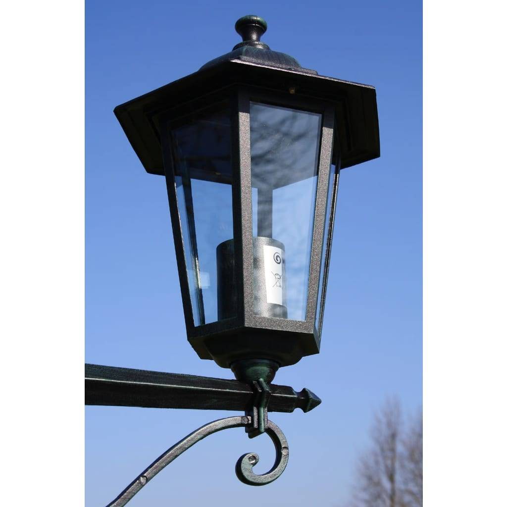 Lampadaire de jardin - Lampadaire d'extérieur 3 bras 215 cm Vert foncé/Noir Aluminium - Image 4