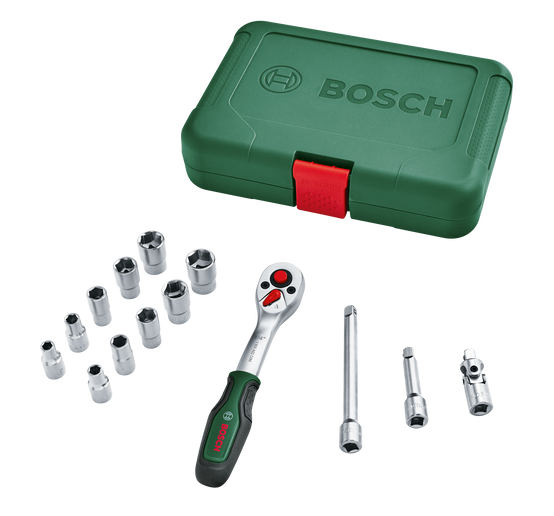 Bosch - Set 14 pièces avec cliquet 1/4' - BOSCH - 1600A02BY0 - Image 1