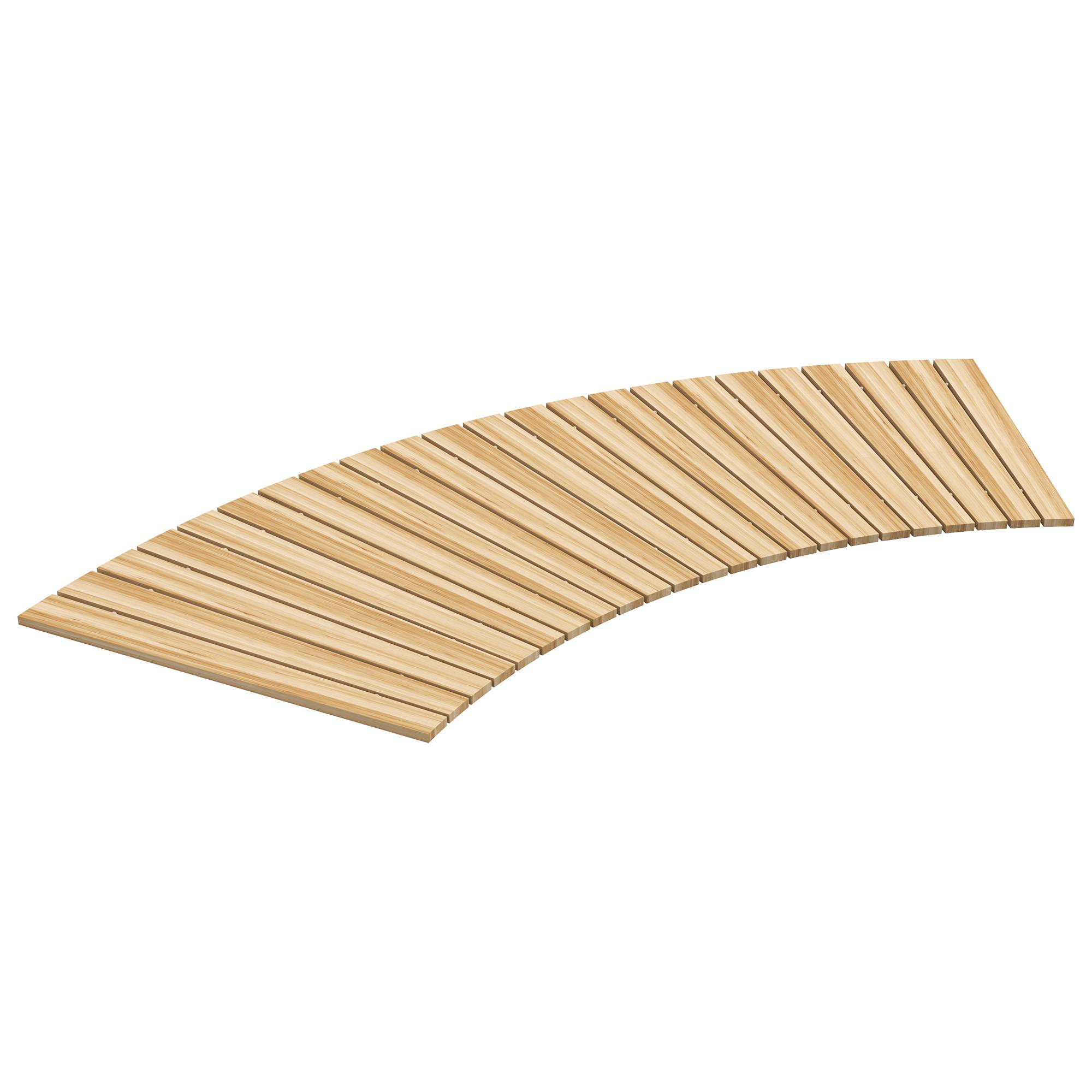Outsunny - Allée chemin de jardin incurvé enroulable en lattes de bois dim. 120/72L x 38l cm sapin pré-huilé - Outsunny - Image 1