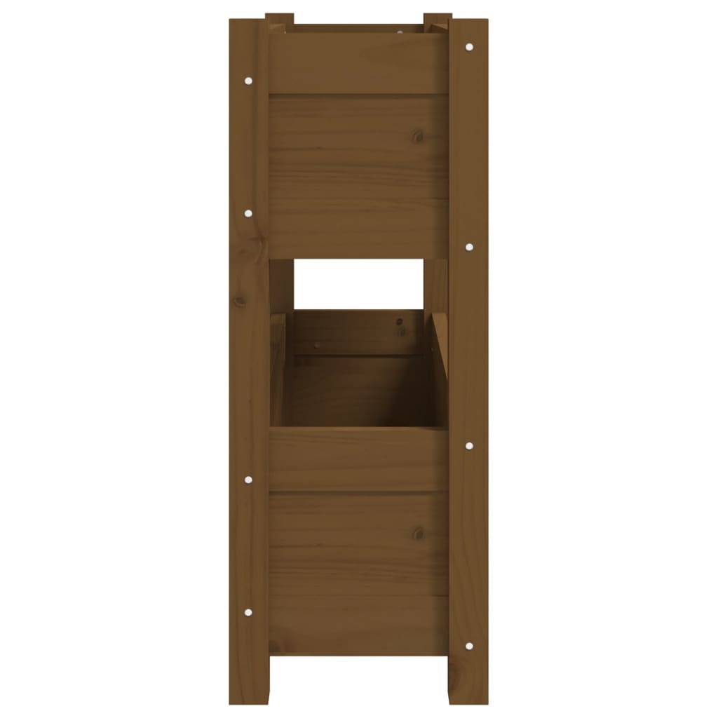 Jardinière | Pot de fleurs | Cache-pot | Bac à fleurs Marron miel 77x25x66 cm Bois massif de pin - Image 6