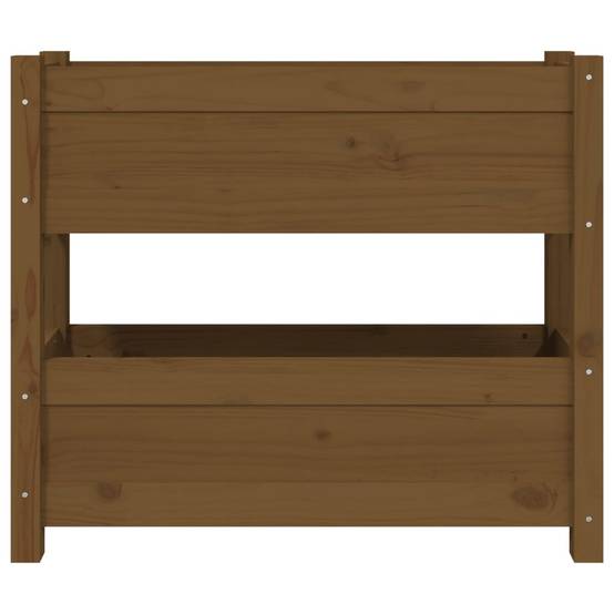 Jardinière | Pot de fleurs | Cache-pot | Bac à fleurs Marron miel 77x25x66 cm Bois massif de pin - Image 5