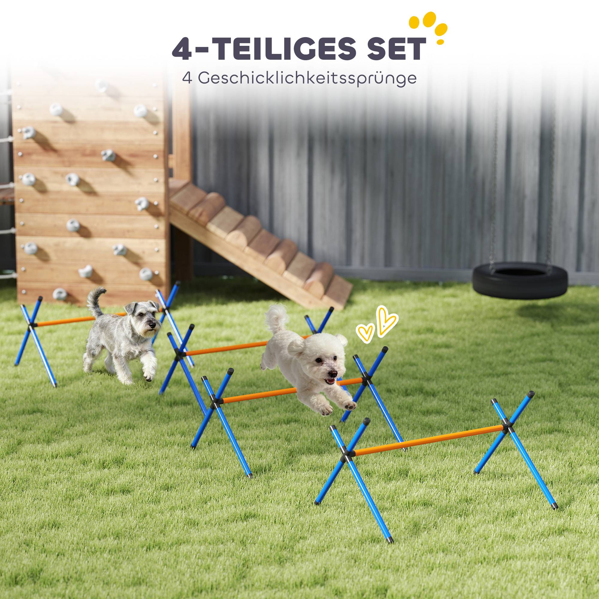 ComfortXL - Kit agilité chien en plastique 4 haies réglables 13 à 28 cm pour petits chiens - ComfortXL Outdoor Living - Image 6