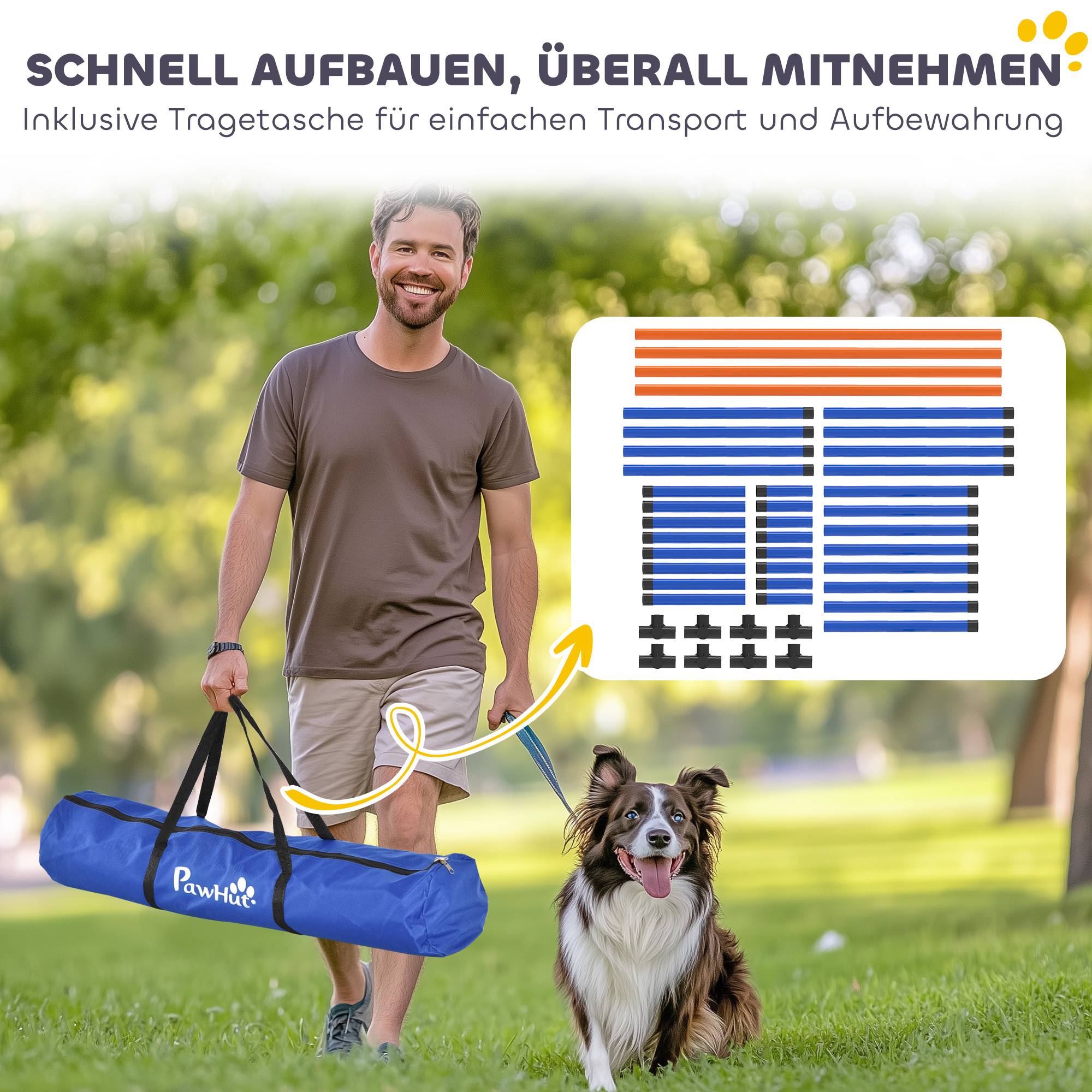 ComfortXL - Kit agilité chien en plastique 4 haies réglables 13 à 28 cm pour petits chiens - ComfortXL Outdoor Living - Image 8