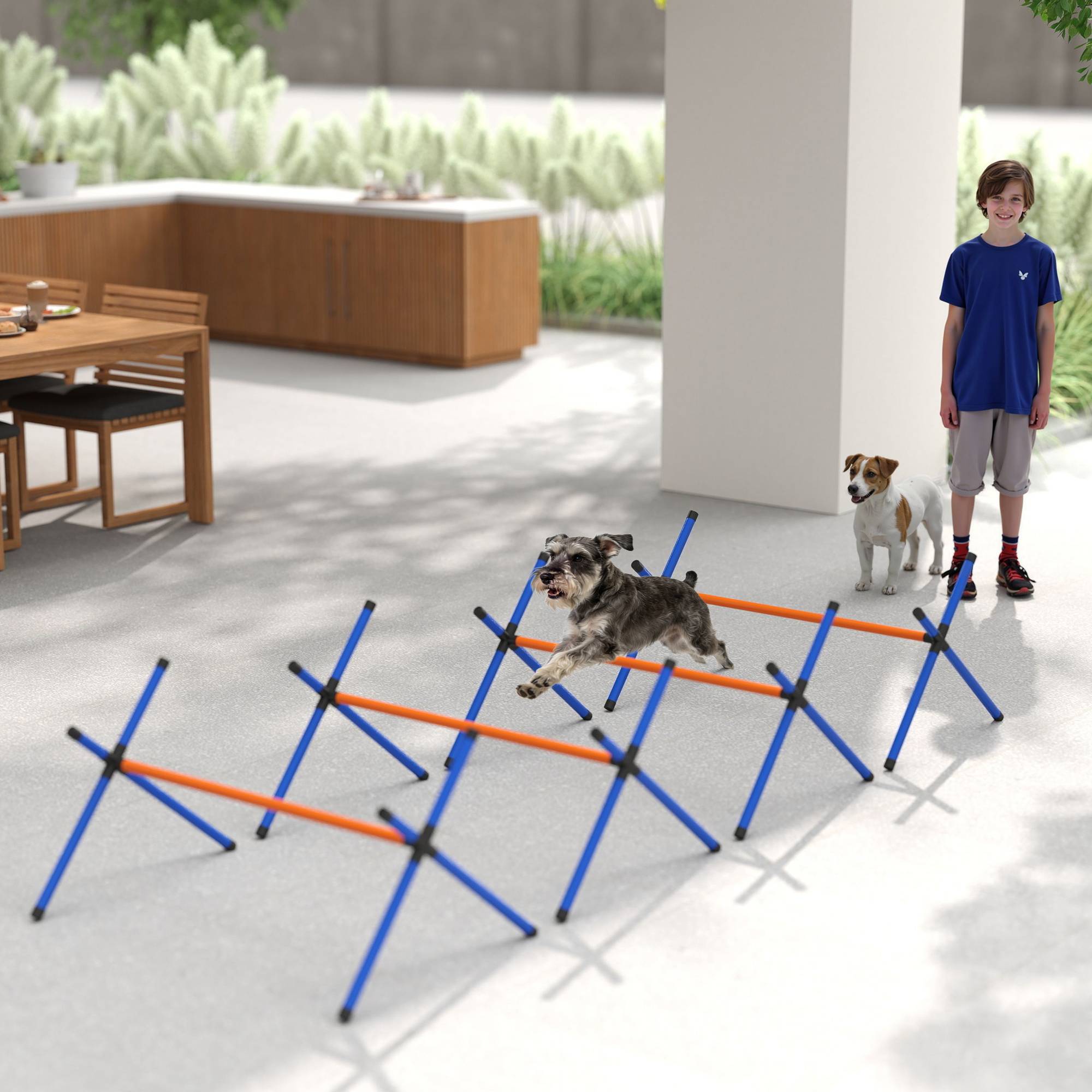 ComfortXL - Kit agilité chien en plastique 4 haies réglables 13 à 28 cm pour petits chiens - ComfortXL Outdoor Living - Image 10