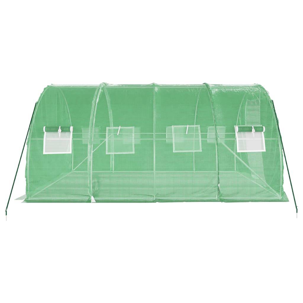 Serre de jardin 12m² - Serre de culture avec cadre en acier vert 4x3x2 m MAISON CHIC - Image 5