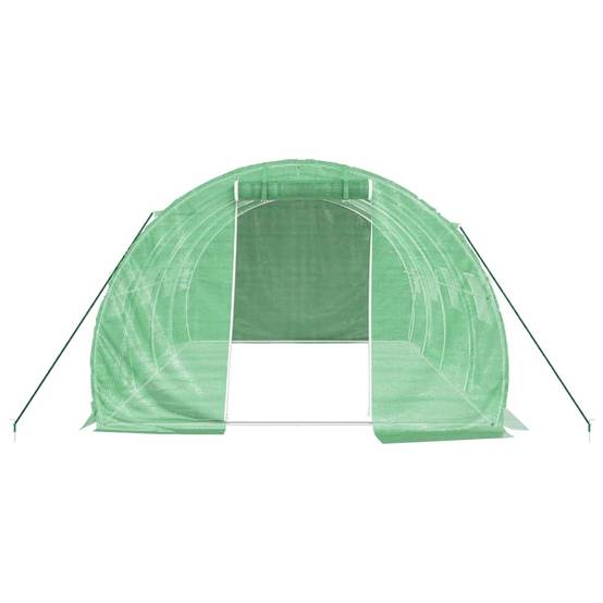 Serre de jardin 12m² - Serre de culture avec cadre en acier vert 4x3x2 m MAISON CHIC - Image 4
