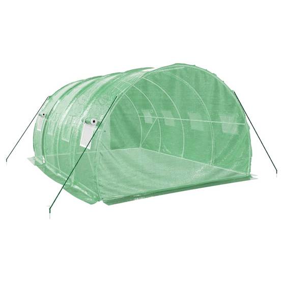 Serre de jardin 12m² - Serre de culture avec cadre en acier vert 4x3x2 m MAISON CHIC - Image 6