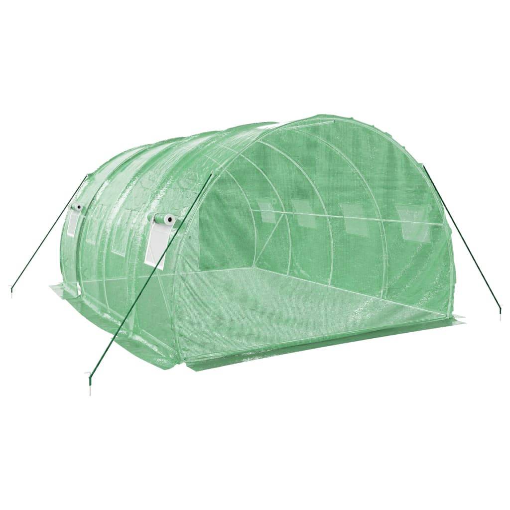 Serre de jardin 12m² - Serre de culture avec cadre en acier vert 4x3x2 m MAISON CHIC - Image 6