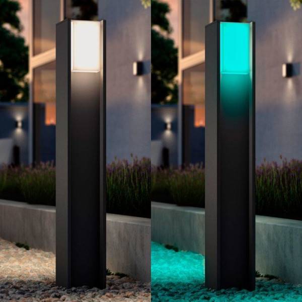 Philips - Borne lumineuse - PHILIPS HUE - Turaco - Gris anthracite - IP44 - Lumiere blanche et colorée - 1100 lumens - Image 2