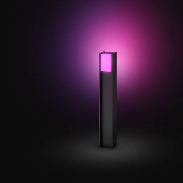 Philips - Borne lumineuse - PHILIPS HUE - Turaco - Gris anthracite - IP44 - Lumiere blanche et colorée - 1100 lumens - Image 4