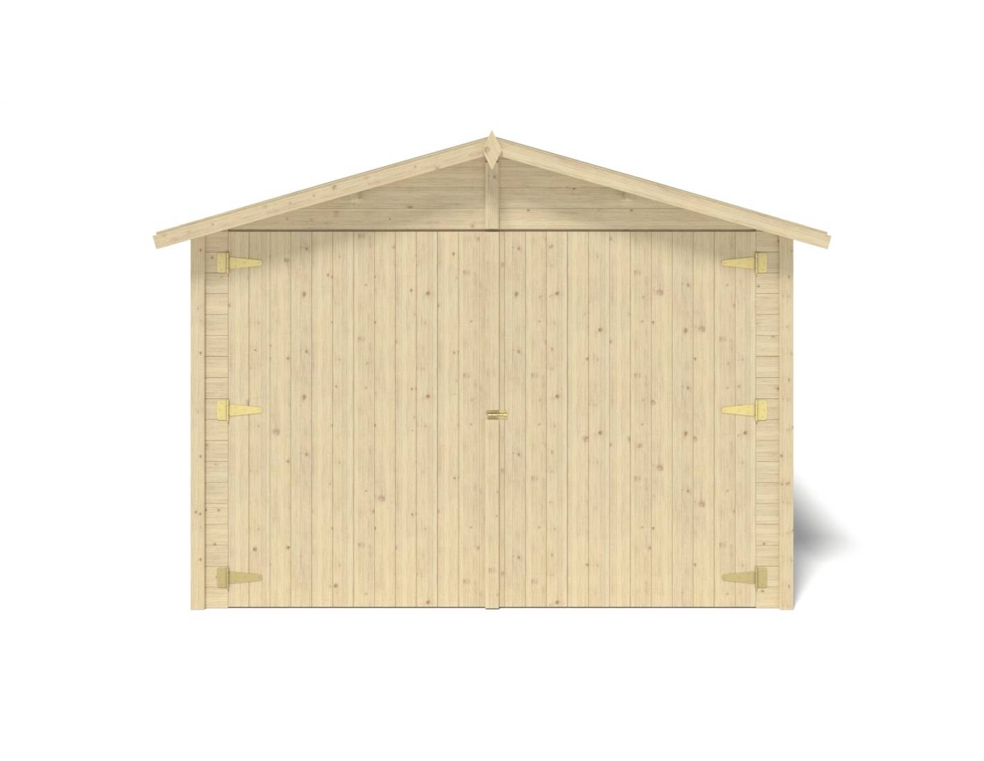 Altanka - Garage en bois - 14.94m2 - 3.05x4.93m - Ep. 18mm - couleur: naturel - GAR28 - ALTANKA - Image 3