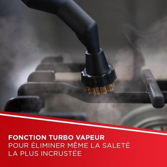 Balai - Nettoyeur Vapeur POLTI VAPORETTO Pro 95 Turbo Flexi - Nettoyeur Vapeur Multi-surfaces - 1100 W - 1,3 L - Noir / Vert - Image 5