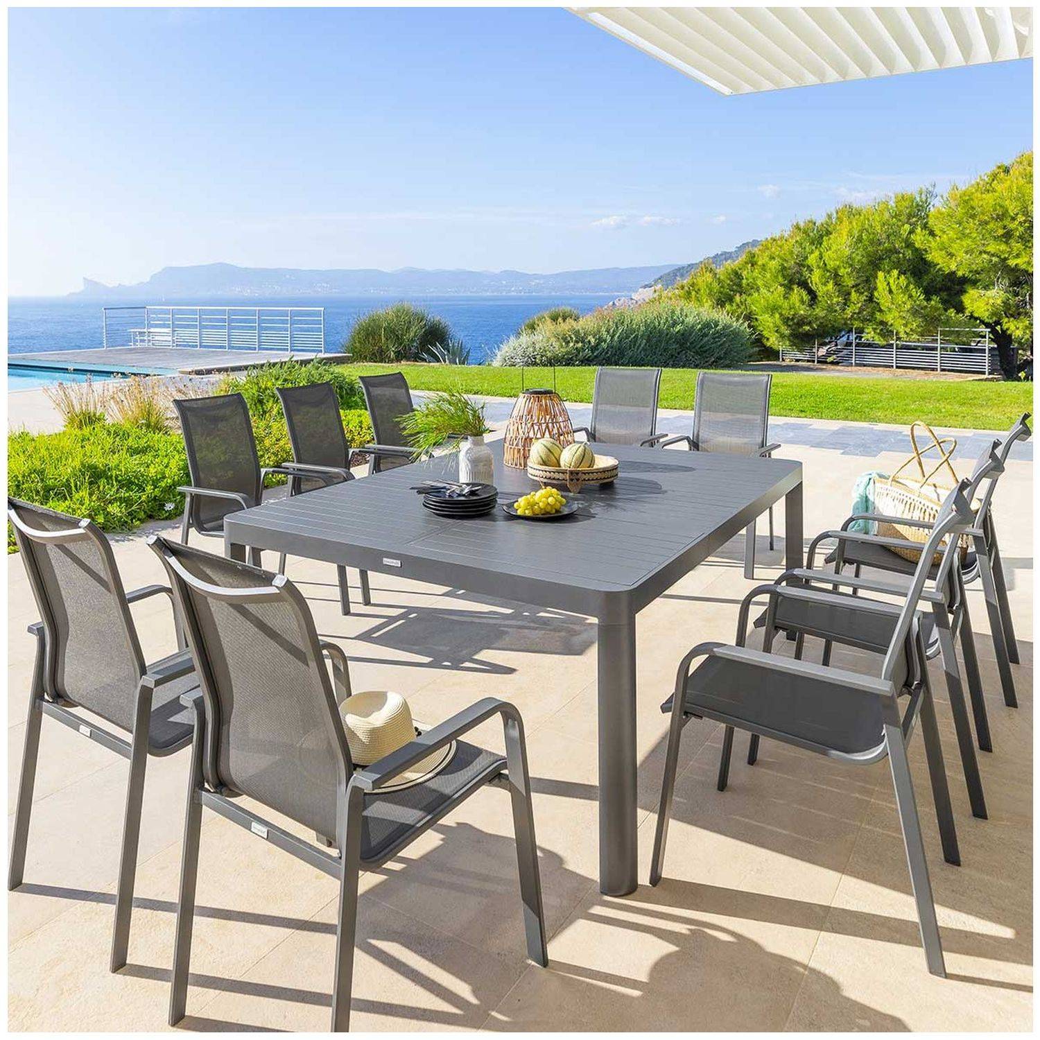Hesperide - Table de jardin extensible Paradize en aluminium - 10 Places - Hespéride - Image 2