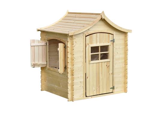Timbela - Maison en bois pour enfants 112x146xH152 cm / 1.1 m² sans plancher - Maison jardin enfant exterieur bois - 19 mm d’épaisseur - Timbela M550-1 - Image 3