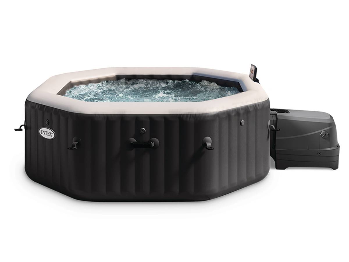Spa gonflable PureSpa Carbone octogonal Bulles et Jets 4 places - Intex - Image 1
