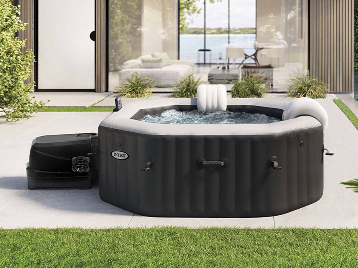 Spa gonflable PureSpa Carbone octogonal Bulles et Jets 4 places - Intex - Image 5