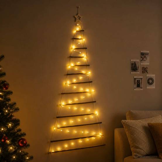 Vidaxl - Arbre de Noël suspendu 180 cm 100 LED Blanc chaud vidaXL 42050474 - Image 4