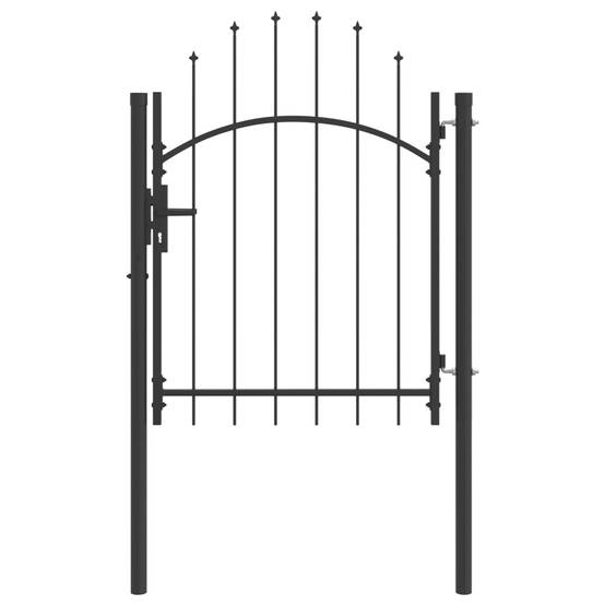 Porte de Jardin | Portillon avec verrouillage Gris 150 x 100 cm Acier Maison Chic - Image 2