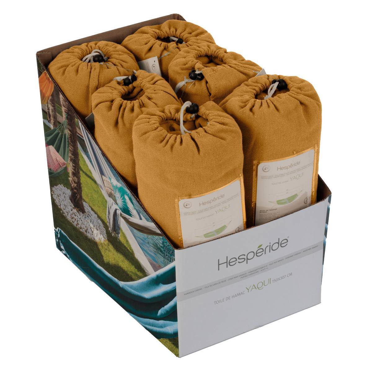 Hesperide - Toile de hamac double "Yaqui" ocre 307x150cm en polyester Hespéride - Image 3