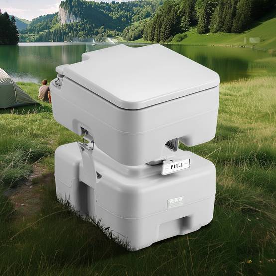 VEVOR Toilette portable chasse eau, 20 L matières, 12 L eau. Camping-car. - Image 8