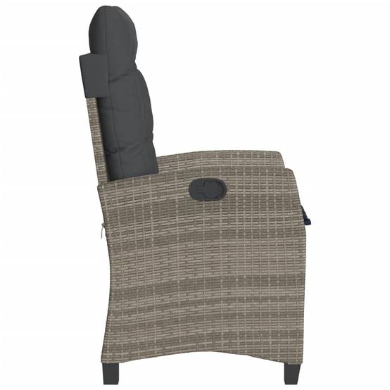 Vidaxl - Chaise inclinable de jardin avec coussins gris résine tressée vidaXL 365211 - Image 6