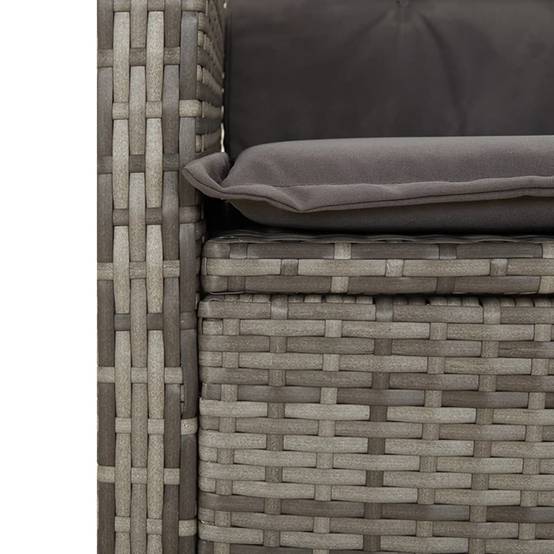 Vidaxl - Chaise inclinable de jardin avec coussins gris résine tressée vidaXL 365211 - Image 5