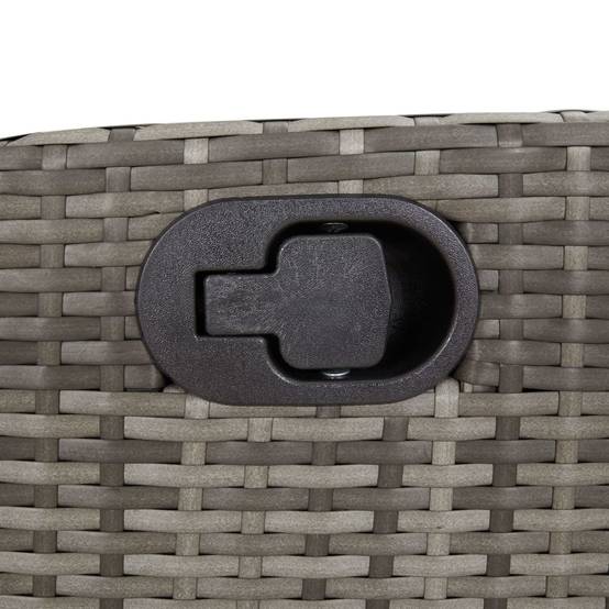 Vidaxl - Chaise inclinable de jardin avec coussins gris résine tressée vidaXL 365211 - Image 4