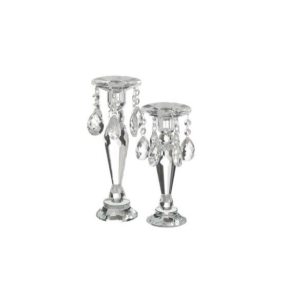 Chandelier Design en Cristal "Louise" 28cm Transparent - Image 3