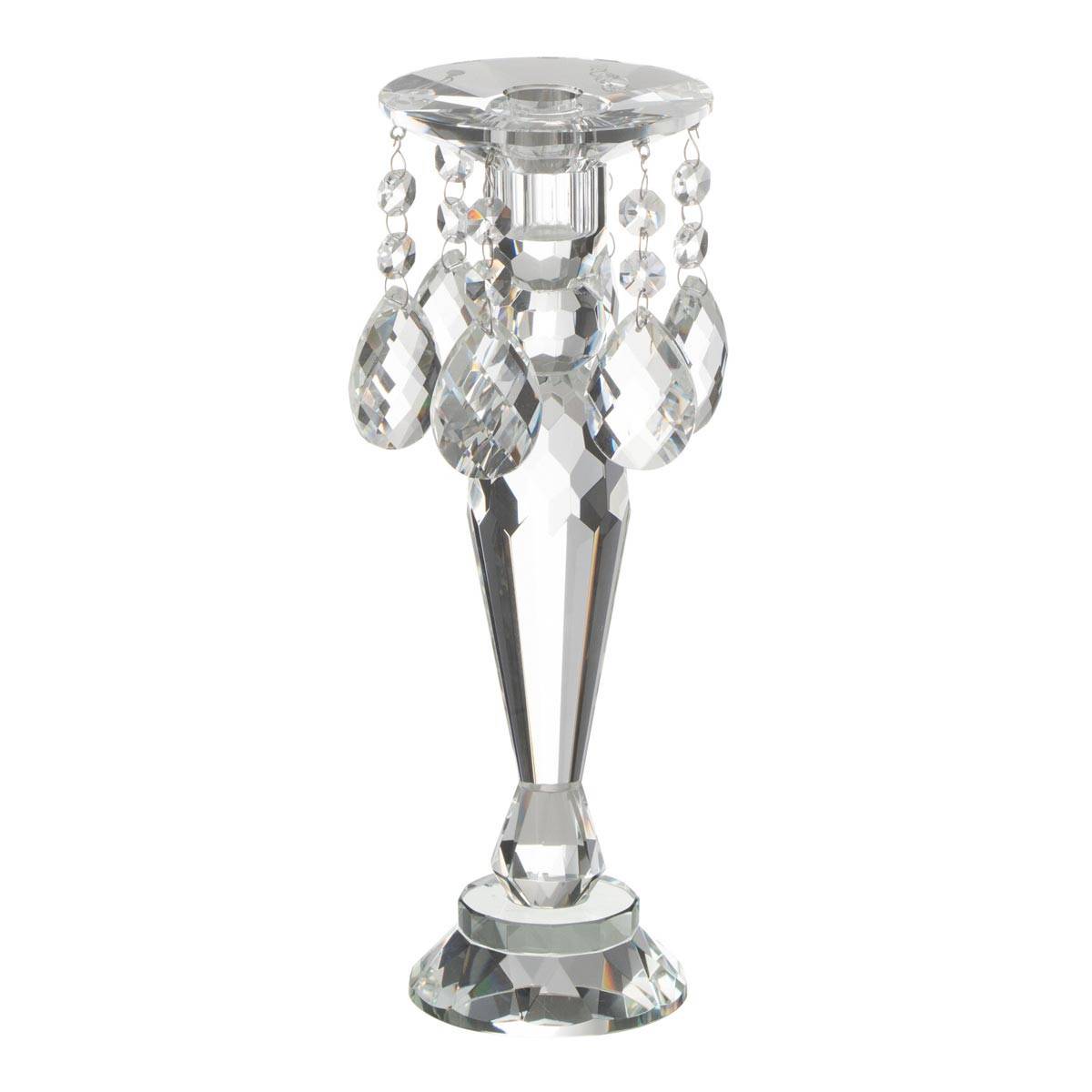 Chandelier Design en Cristal "Louise" 28cm Transparent - Image 1